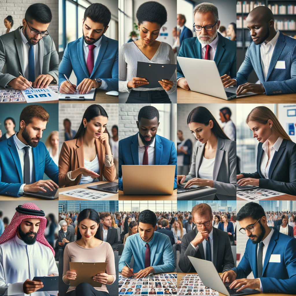 Diverse professionals utilizing successful job search strategies, employment search techniques, and job hunting strategies for effective job search and successful job hunting